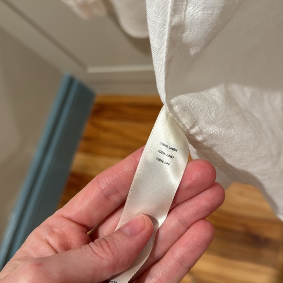 100% Linen button down blouse shirt - Picture 5 of 9